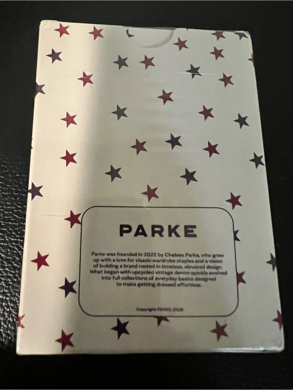 Parke claw clip w/Pouch Anchor Stripe & Deck of Cards Coastal Collection NIP